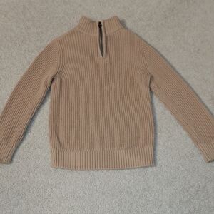 Size 4 "Children's Place"  Beige Knit Sweater with Sherpa Lining